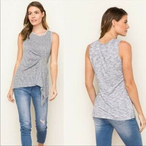 NWT MYSTREE PINTUCKED RUCHED TANK